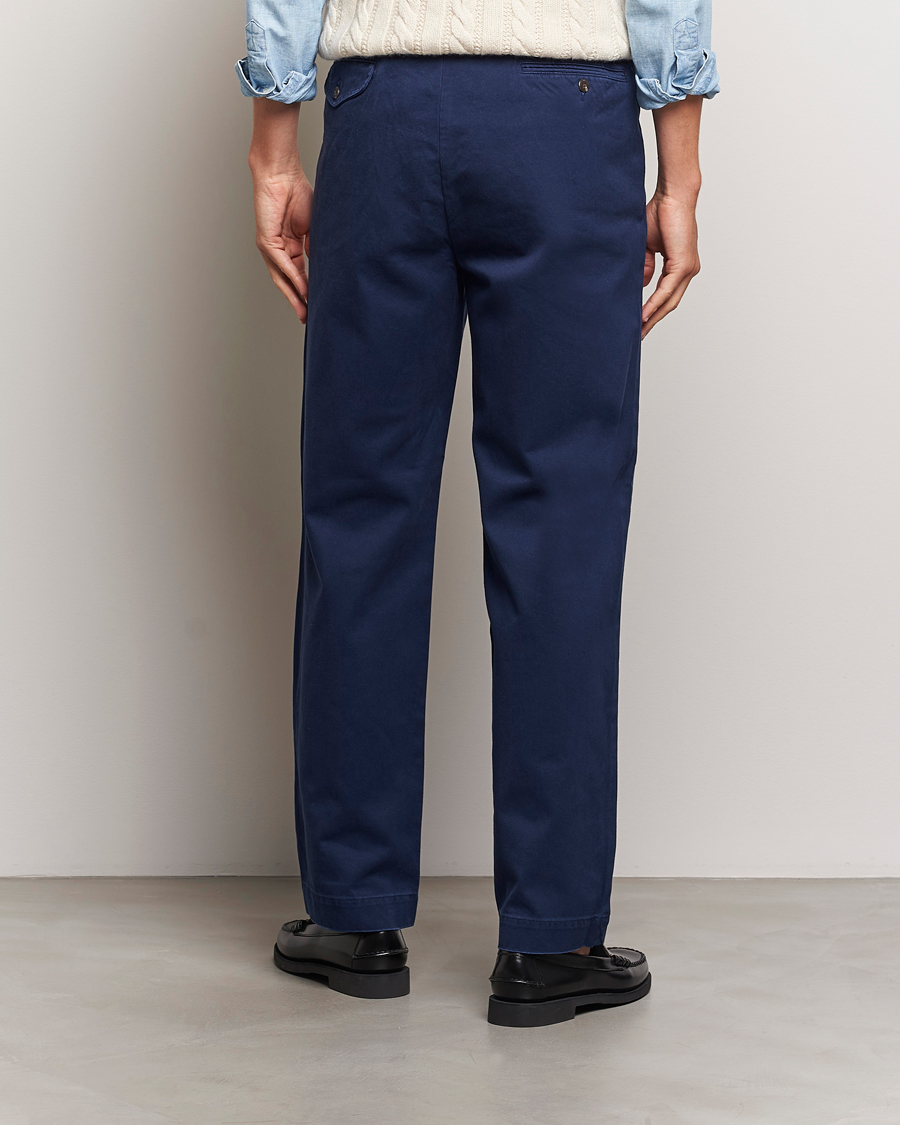 Homme | Pantalons | Polo Ralph Lauren | Rustic Twill Pleated Worker Trousers Newport Navy