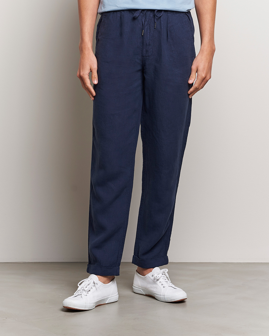 Homme |  | Polo Ralph Lauren | Prepster Linen Trousers Newport Navy