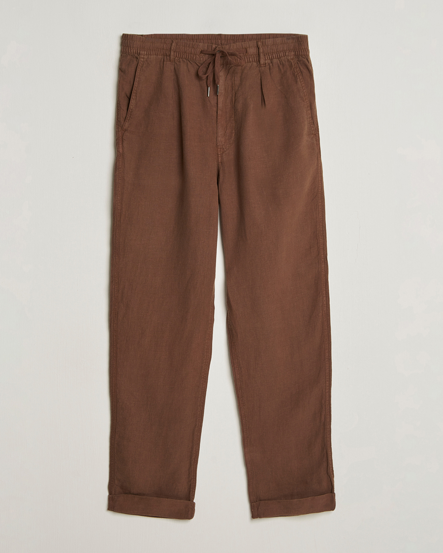 Homme | Pantalons | Polo Ralph Lauren | Prepster Linen Trousers Chocolate Mousse