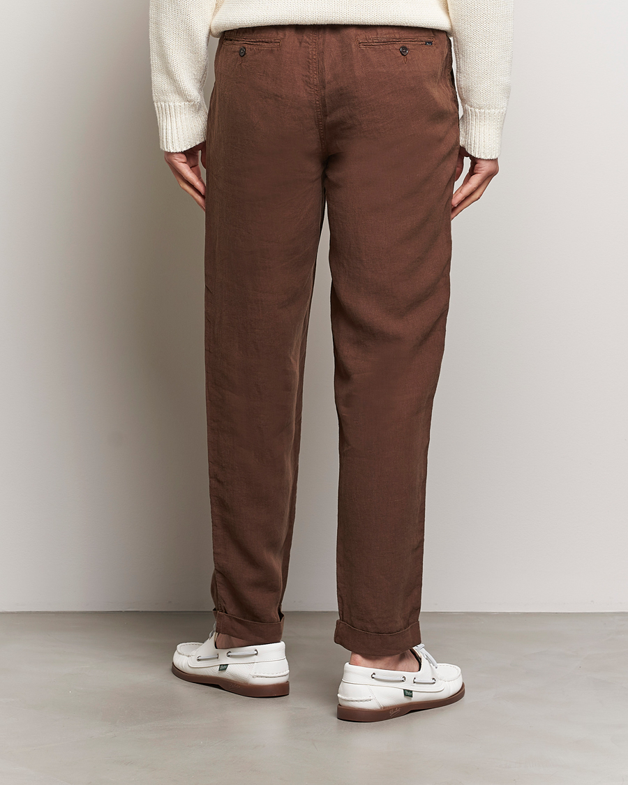 Homme | Pantalons | Polo Ralph Lauren | Prepster Linen Trousers Chocolate Mousse