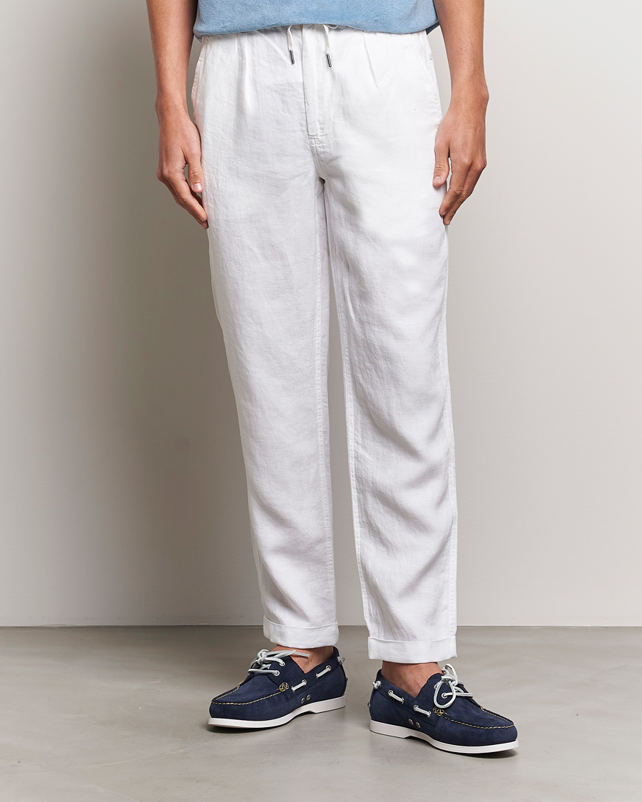 Homme | Pantalons En Lin | Polo Ralph Lauren | Prepster Linen Trousers Ceramice White