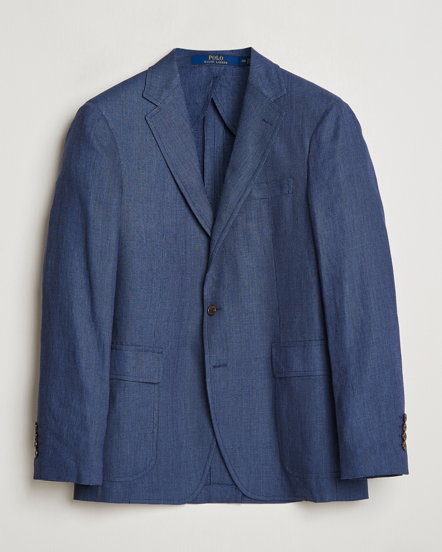Homme | Blazers | Polo Ralph Lauren | Wool Dogtooth Sportcoat Navy/Blue