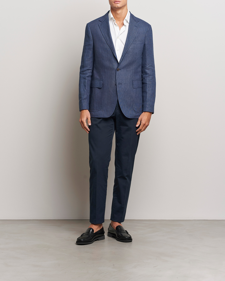 Homme | Blazers | Polo Ralph Lauren | Wool Dogtooth Sportcoat Navy/Blue