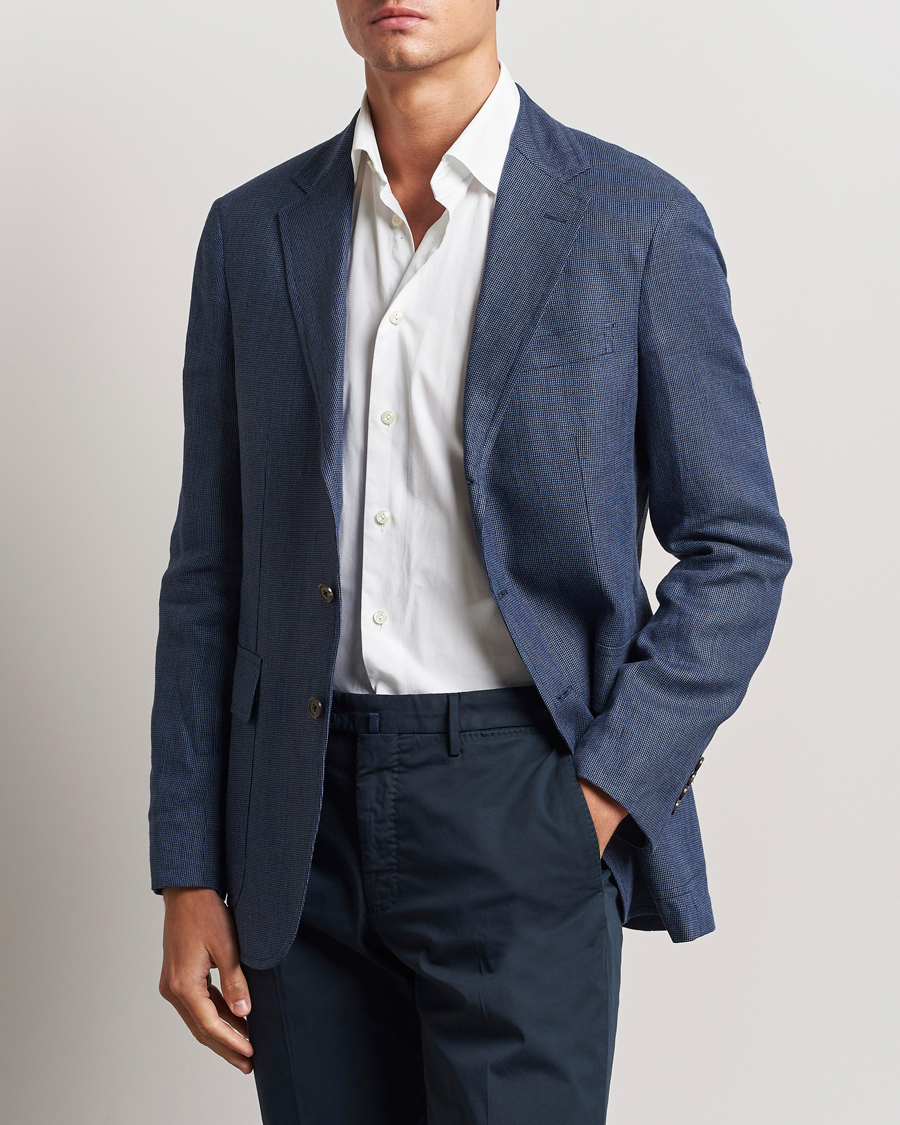 Homme | Blazers | Polo Ralph Lauren | Wool Dogtooth Sportcoat Navy/Blue