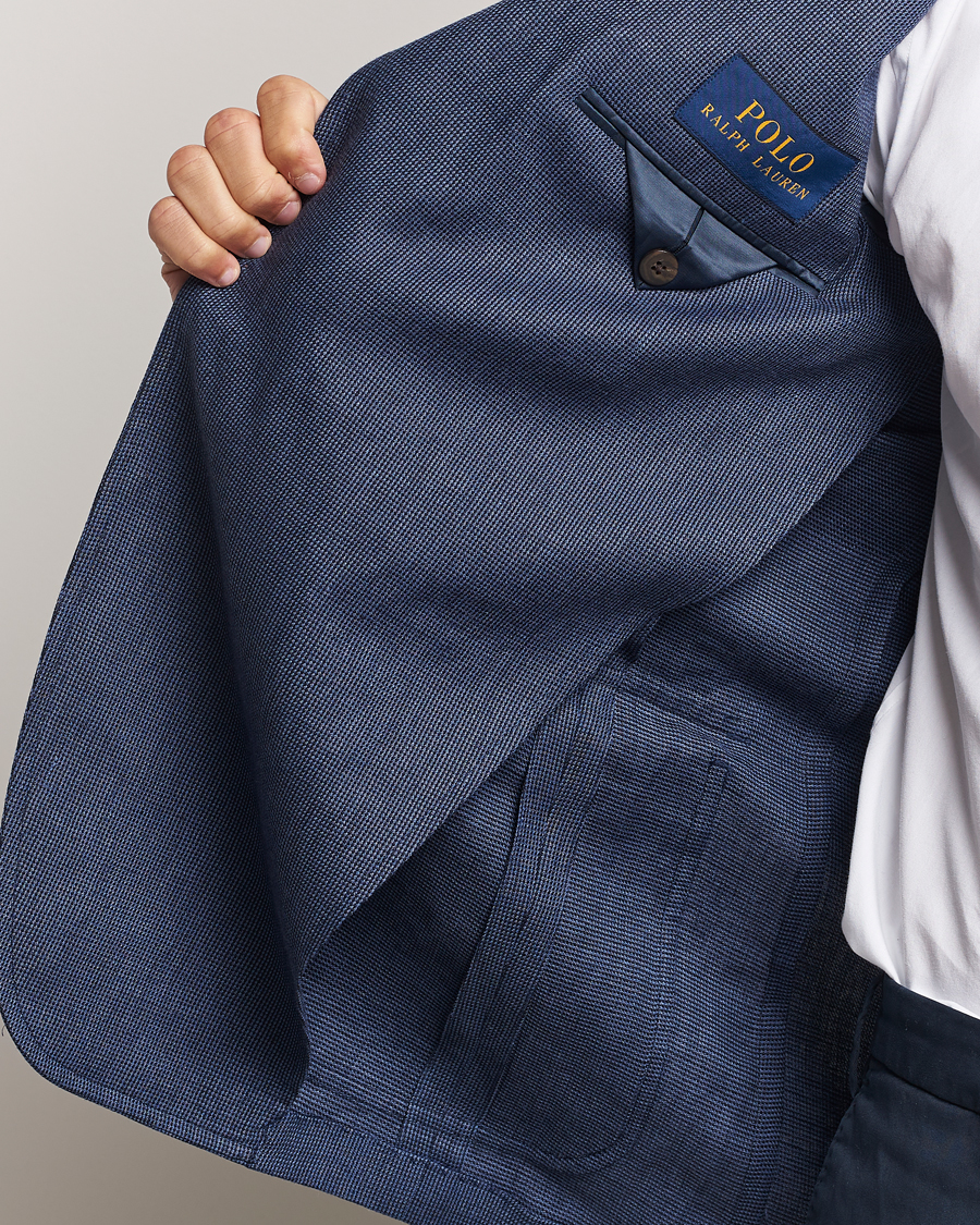 Homme | Blazers | Polo Ralph Lauren | Wool Dogtooth Sportcoat Navy/Blue