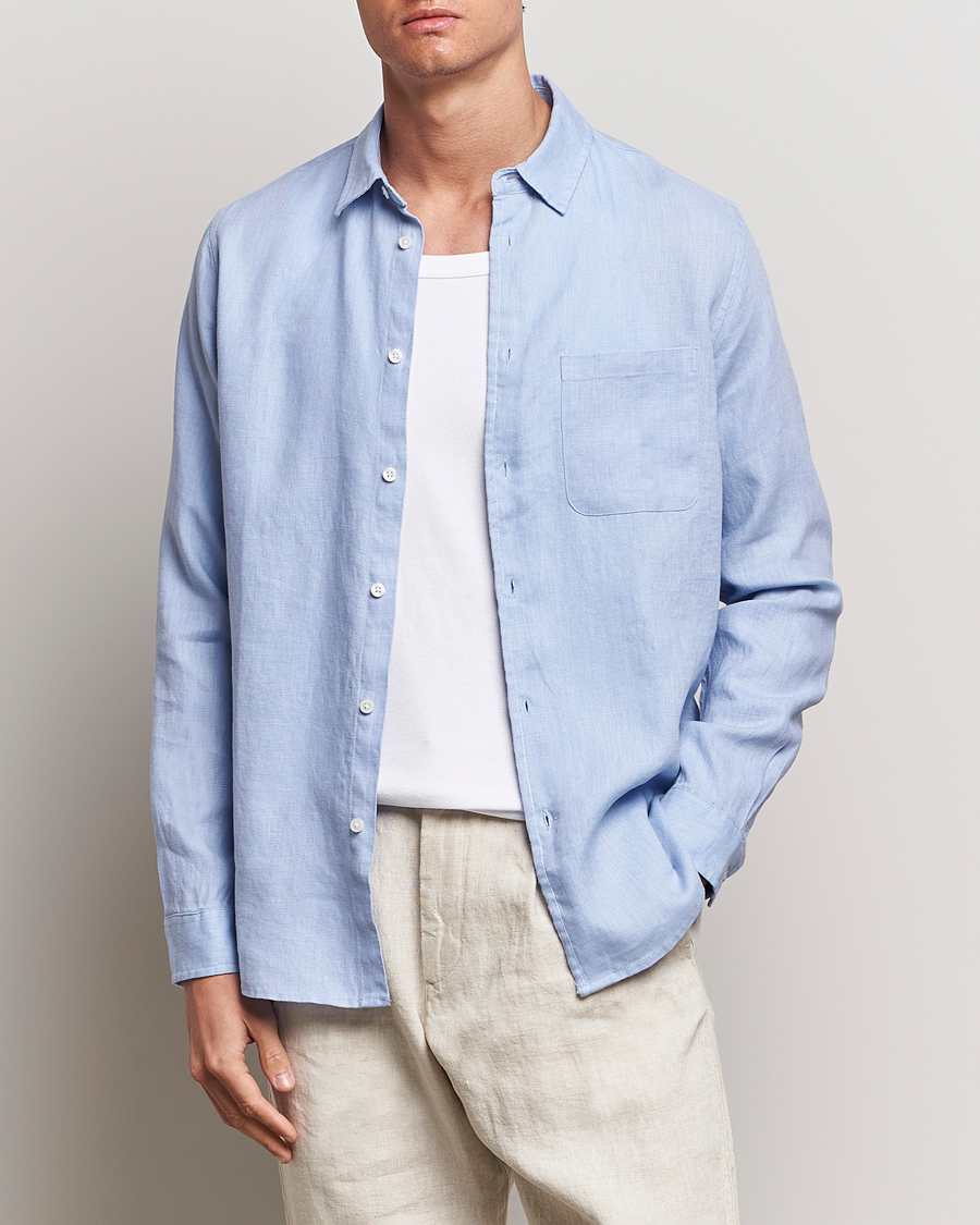 Homme | Chemises | Samsøe Samsøe | Liam Linen Shirt Brunnera Blue