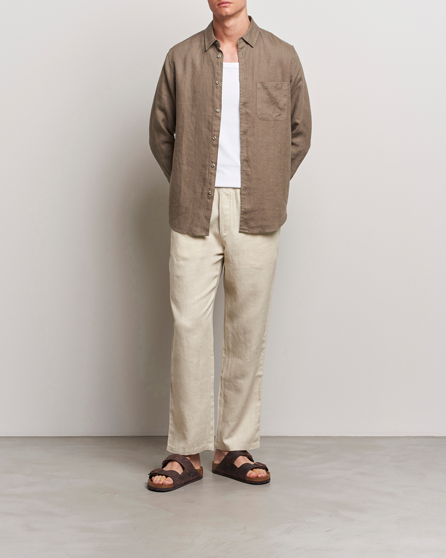 Homme | Chemises | Samsøe Samsøe | Liam Linen Shirt Bungee Cord