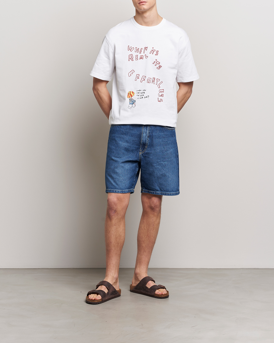 Homme | T-shirts | Samsøe Samsøe | Sagiotto Printed Crew Neck T-Shirt White Effortless