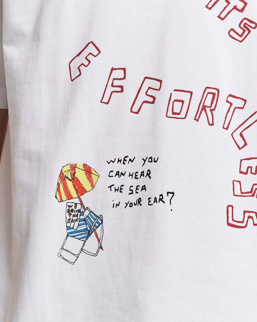 Homme | T-shirts | Samsøe Samsøe | Sagiotto Printed Crew Neck T-Shirt White Effortless