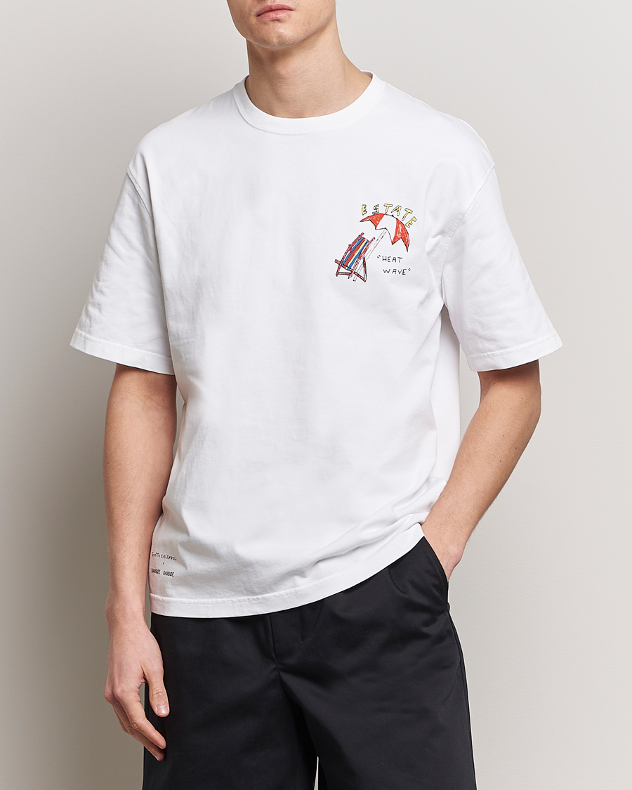 Homme | Vêtements | Samsøe Samsøe | Sagiotto Printed Crew Neck T-Shirt White Estate