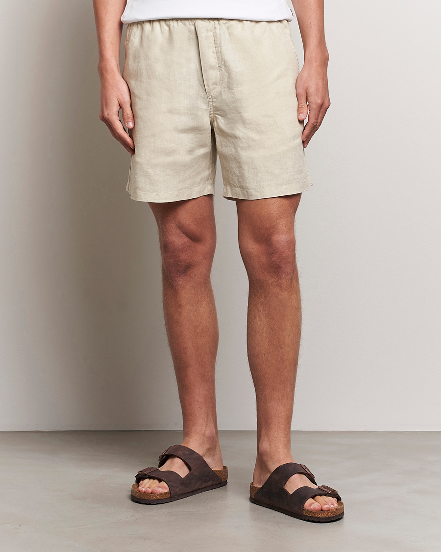 Homme | Shorts | Samsøe Samsøe | Sajabari Linen Drawstring Shorts Castle Wall