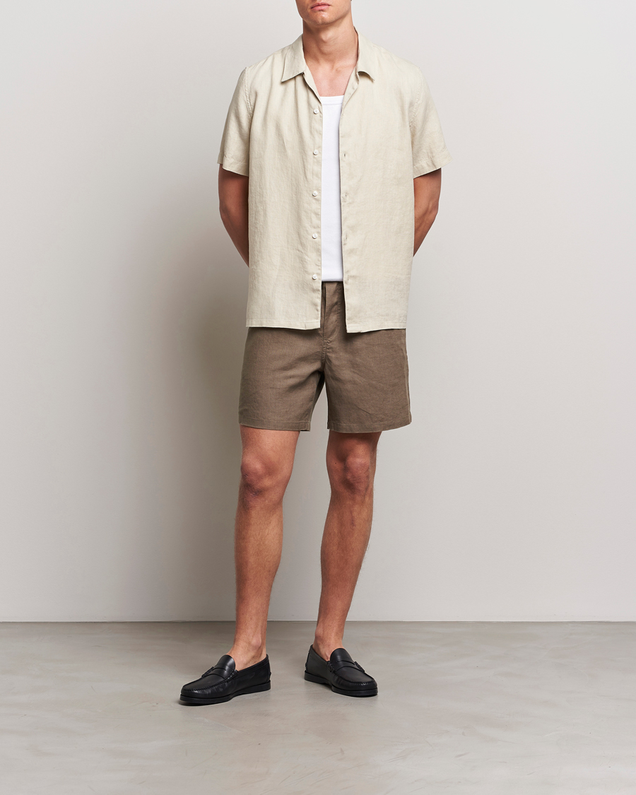 Homme | Shorts | Samsøe Samsøe | Sajabari Linen Drawstring Shorts Bungee Cord