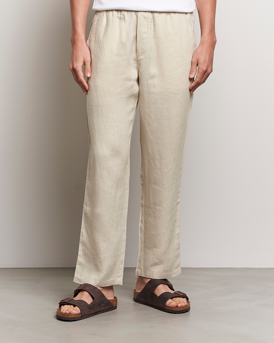 Homme | Pantalons | Samsøe Samsøe | Sajabari Linen Drawstring Trousers Castle Wall