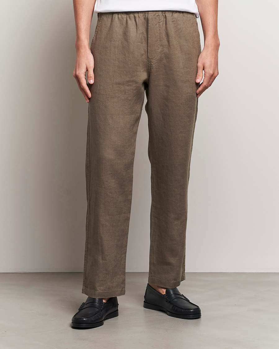 Homme | Pantalons En Lin | Samsøe Samsøe | Sajabari Linen Drawstring Trousers Bungee Cord