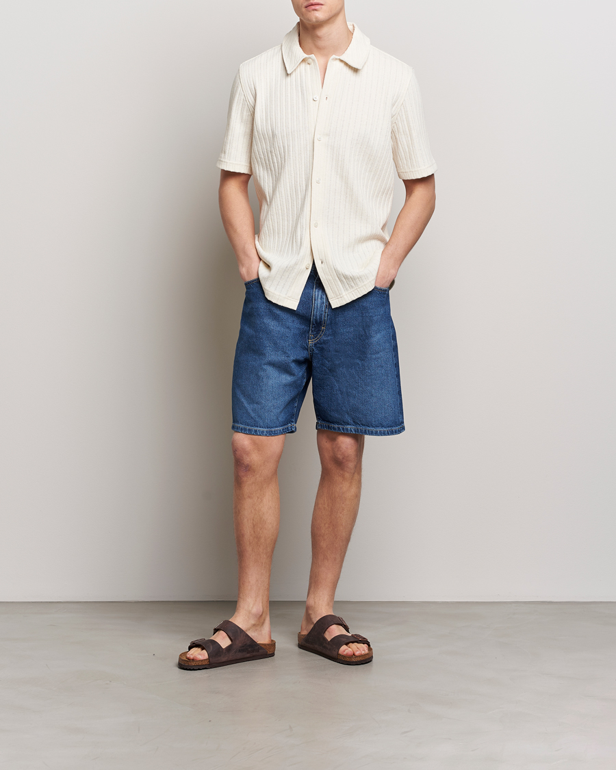Homme | Chemises | Samsøe Samsøe | Sakvistbro Structured Short Sleeve Shirt Clear Cream