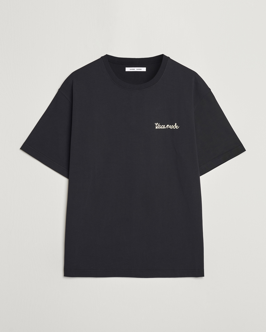 Homme | T-shirts | Samsøe Samsøe | Savaca Printed Crew Neck T-Shirt Black