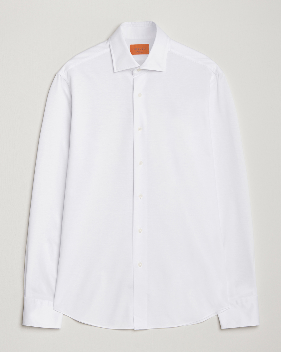 Homme | Chemises | Grigio | Cotton Jersey Shirt White