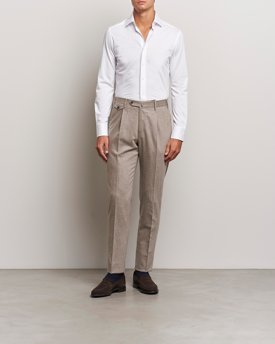 Homme | Chemises | Grigio | Cotton Jersey Shirt White