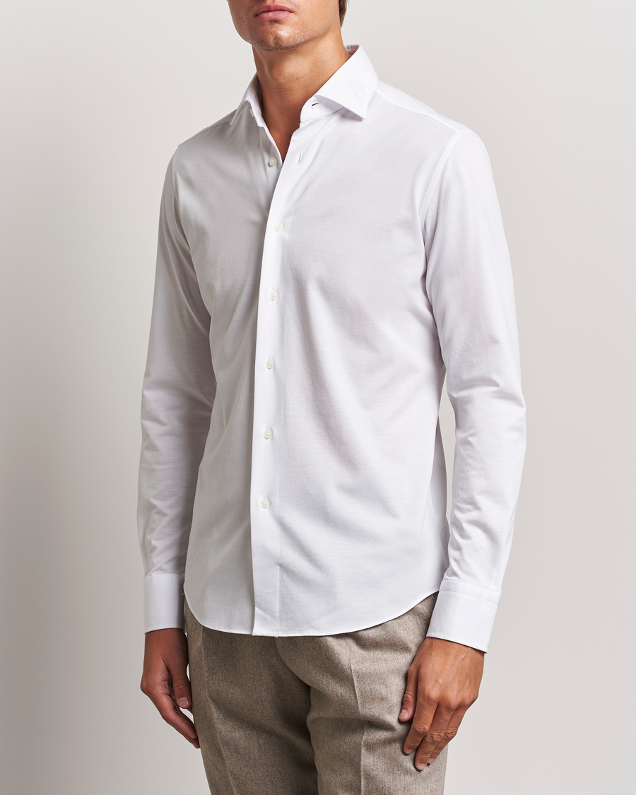 Homme | Chemises | Grigio | Cotton Jersey Shirt White