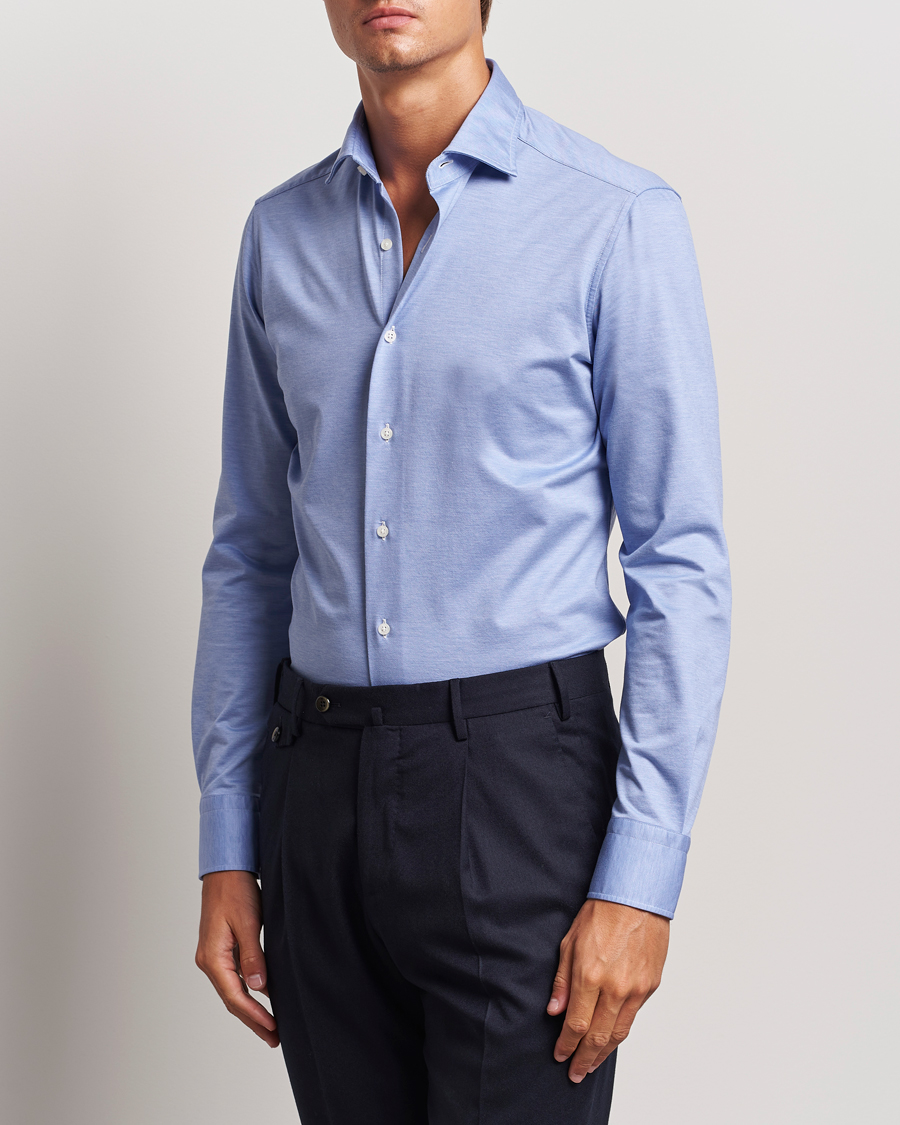 Homme | Chemises | Grigio | Cotton Jersey Shirt Light Blue