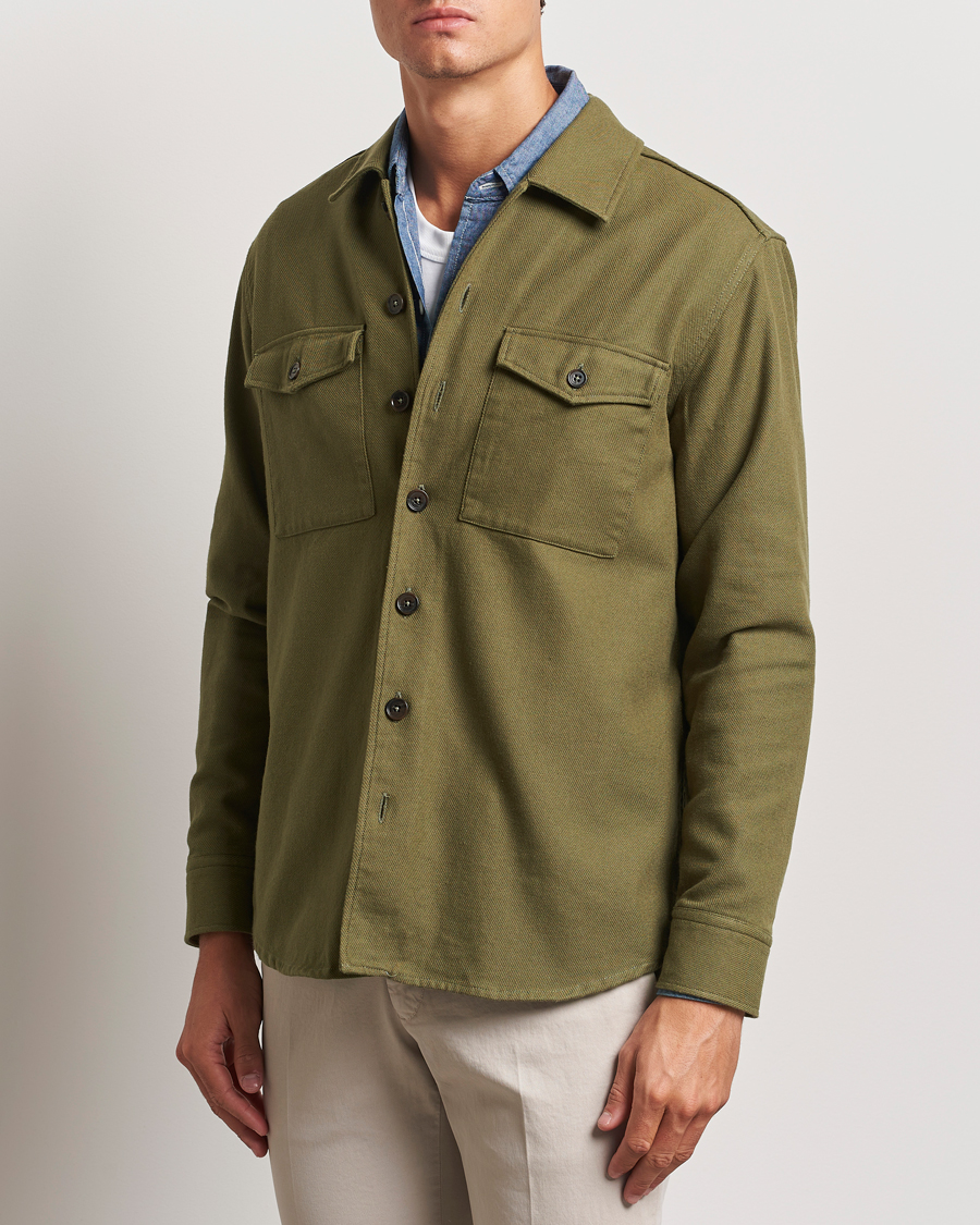 Homme | Chemises | Grigio | Heavy Twill Overshirt Military