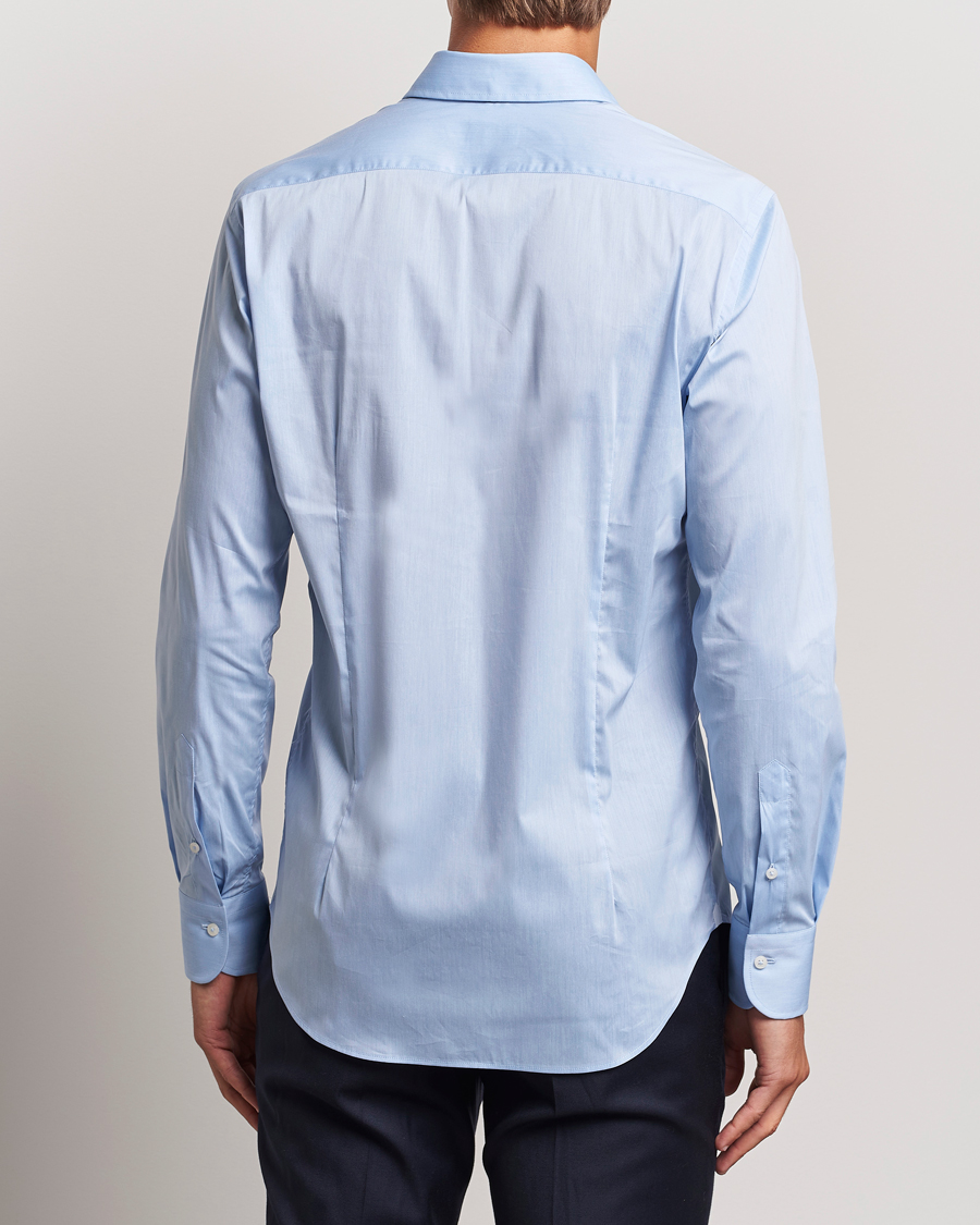 Homme | Chemises | Grigio | Stretch Popeline Dress Shirt Light Blue