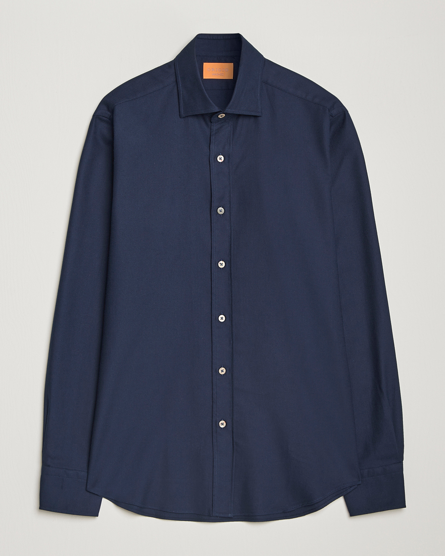 Homme | Chemises | Grigio | Cotton Twill Shirt Navy