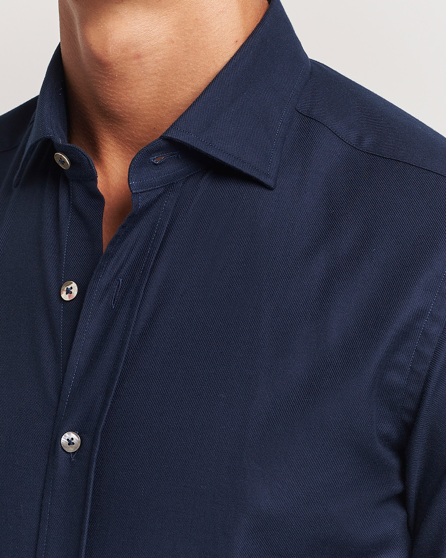 Homme | Chemises | Grigio | Cotton Twill Shirt Navy