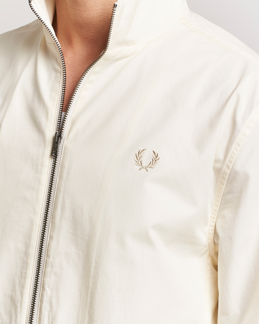 Homme | Manteaux Et Vestes | Fred Perry | Woven Ripstop Shirt Jacket Ecru