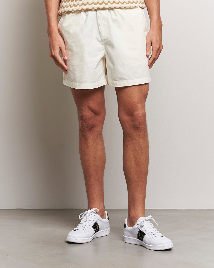 Homme | Shorts | Fred Perry | Woven Ripstop Drawstring Shorts Ecru
