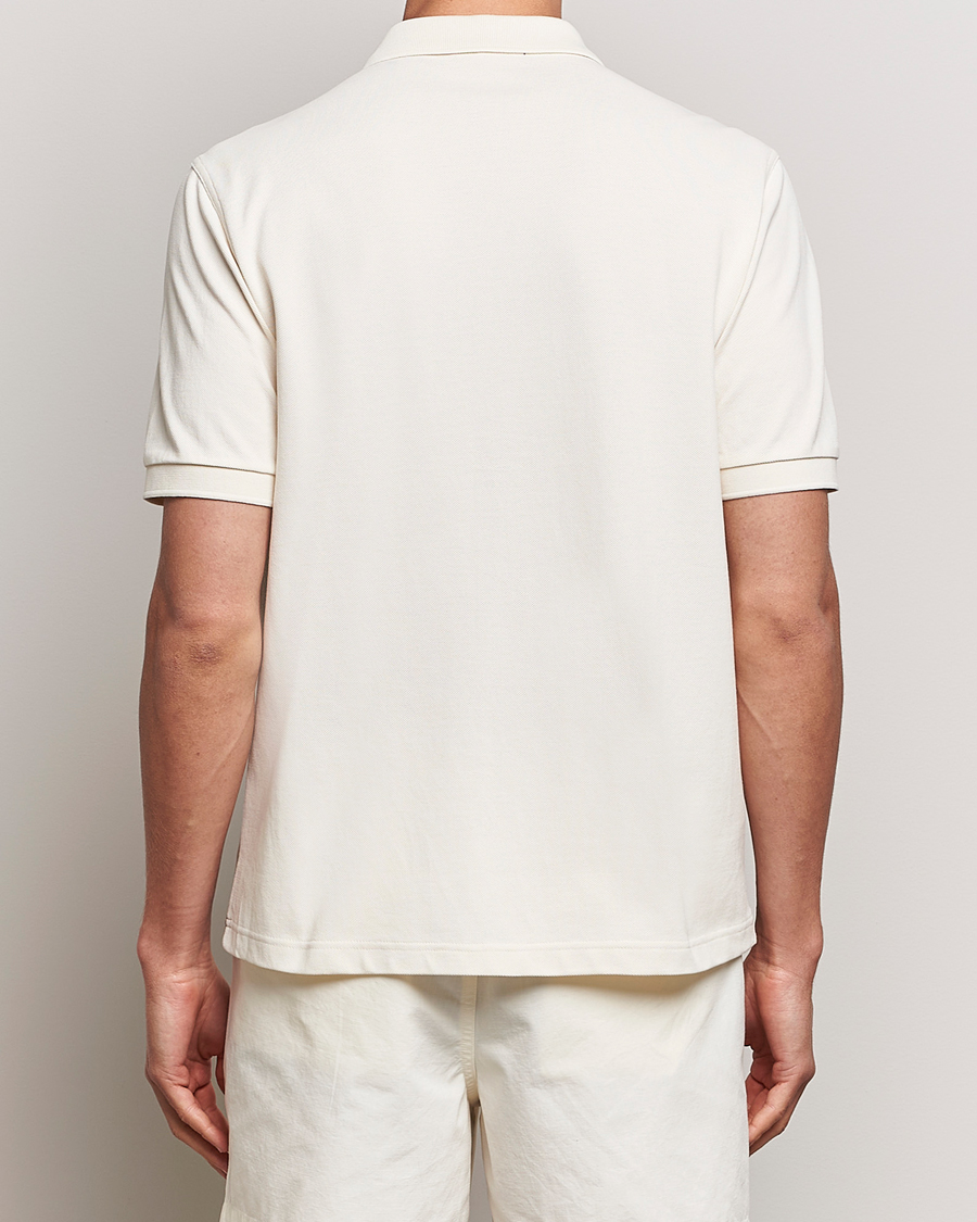 Homme | Chemises | Fred Perry | Towelling Panel Polo Short Sleeve Shirt Ecru