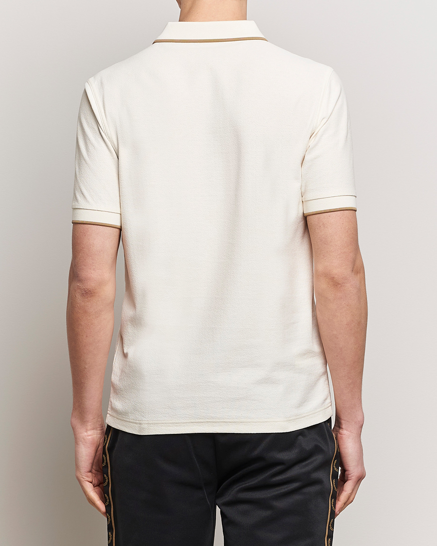 Homme | Polos | Fred Perry | Crépe Half Zip Polo Ecru