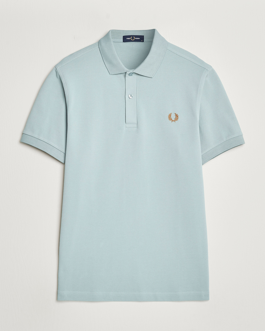 Homme | Polos | Fred Perry | Plain Polo Shirt Silver Blue