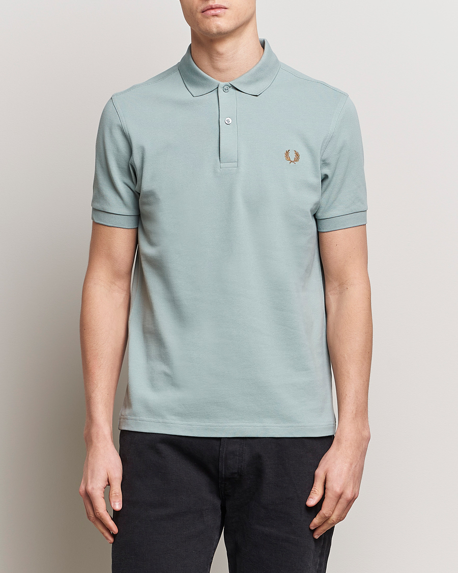 Homme |  | Fred Perry | Plain Polo Shirt Silver Blue
