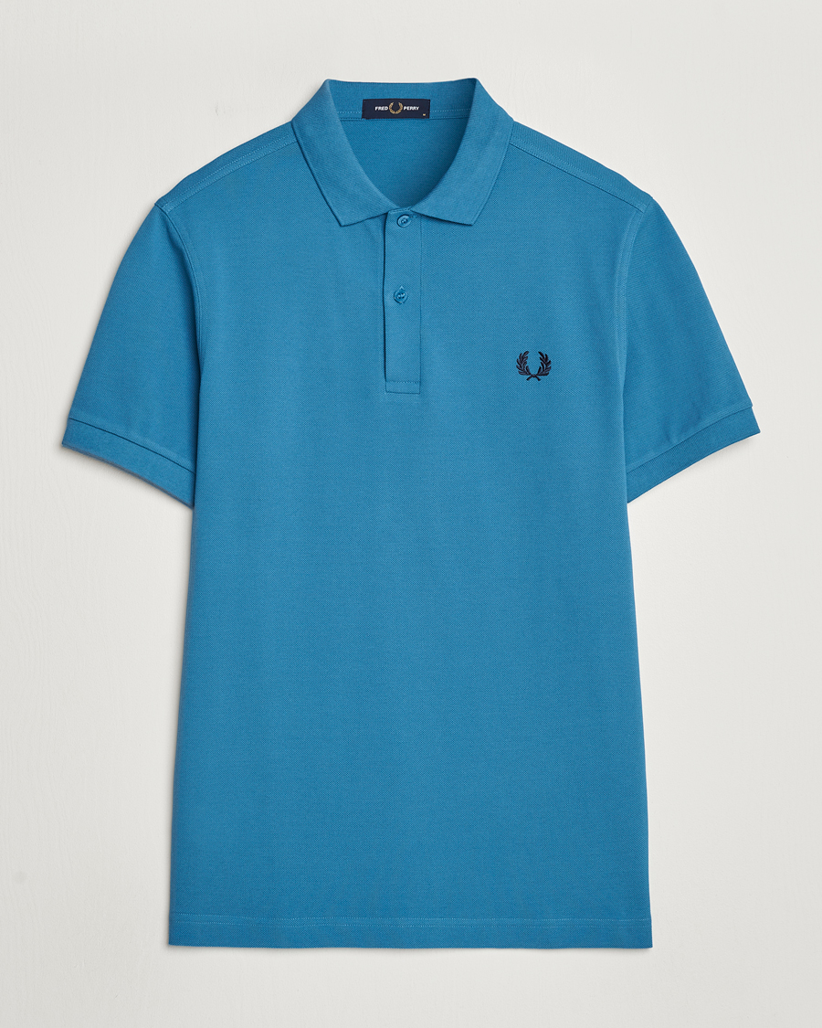 Homme | Polos | Fred Perry | Plain Polo Shirt Ocean Blue
