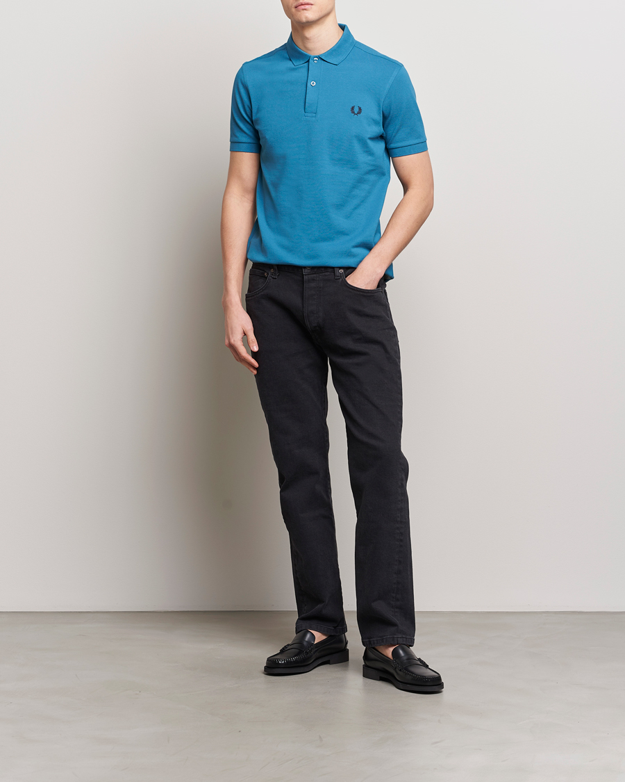 Homme | Polos | Fred Perry | Plain Polo Shirt Ocean Blue