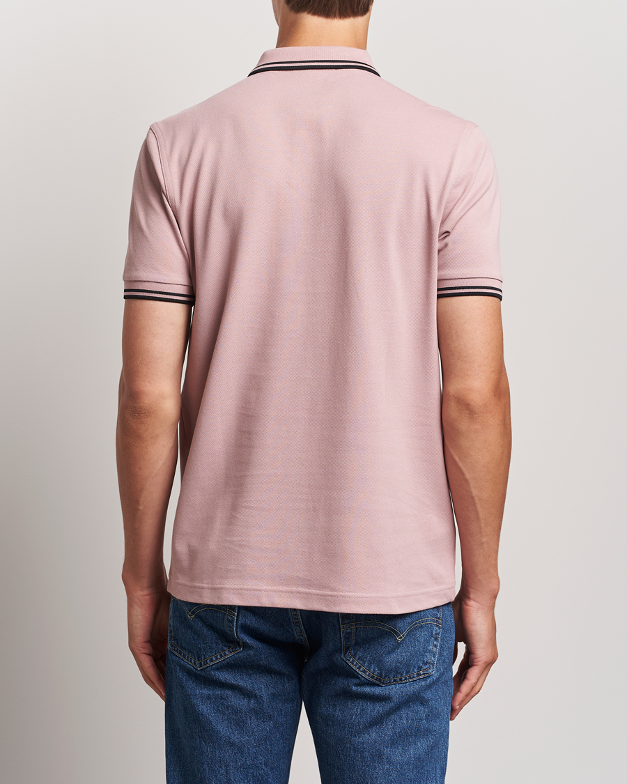 Homme | Polos | Fred Perry | Twin Tipped Polo Shirt Dusty Rose Pink