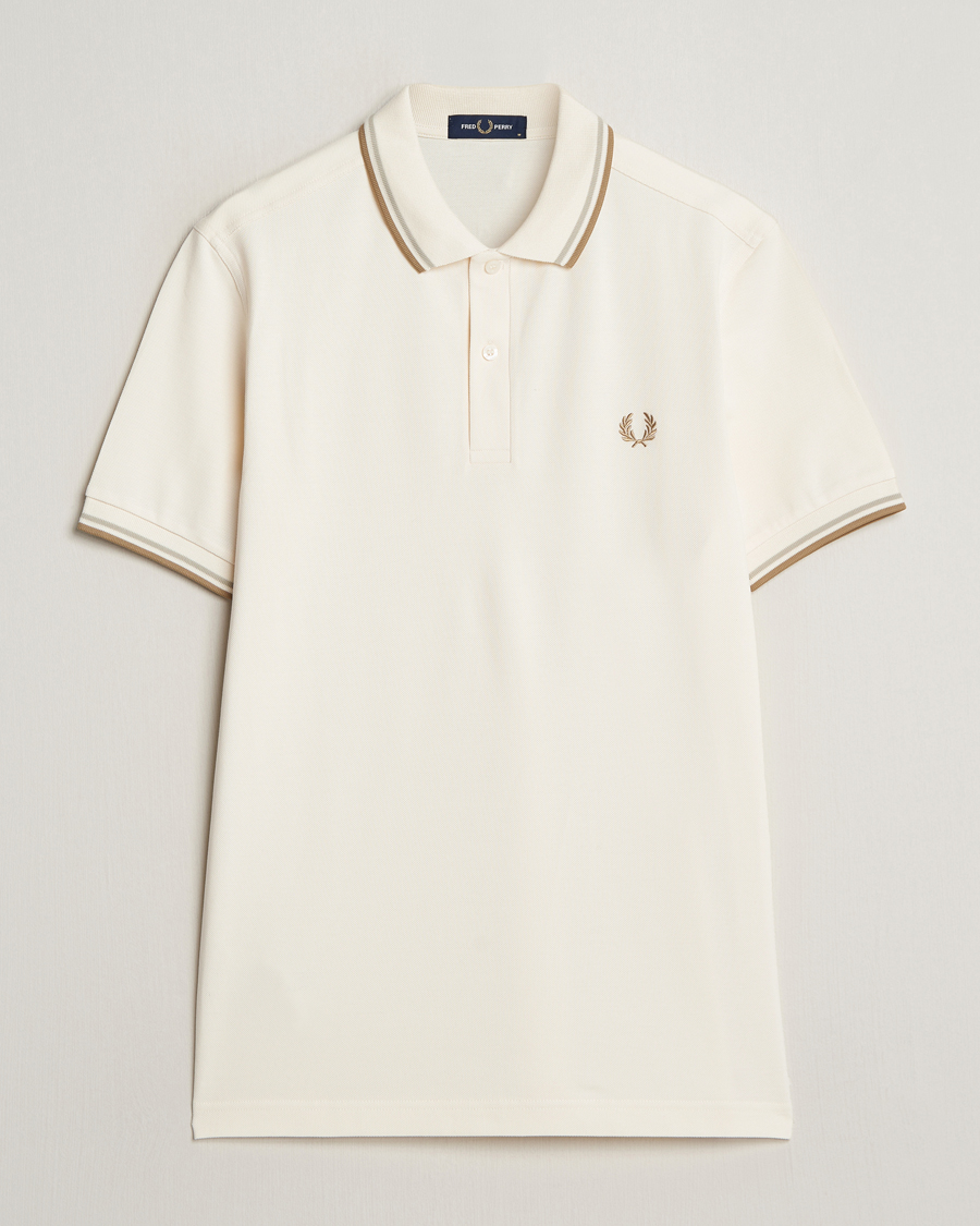 Homme | Polos | Fred Perry | Twin Tipped Polo Shirt Ecru