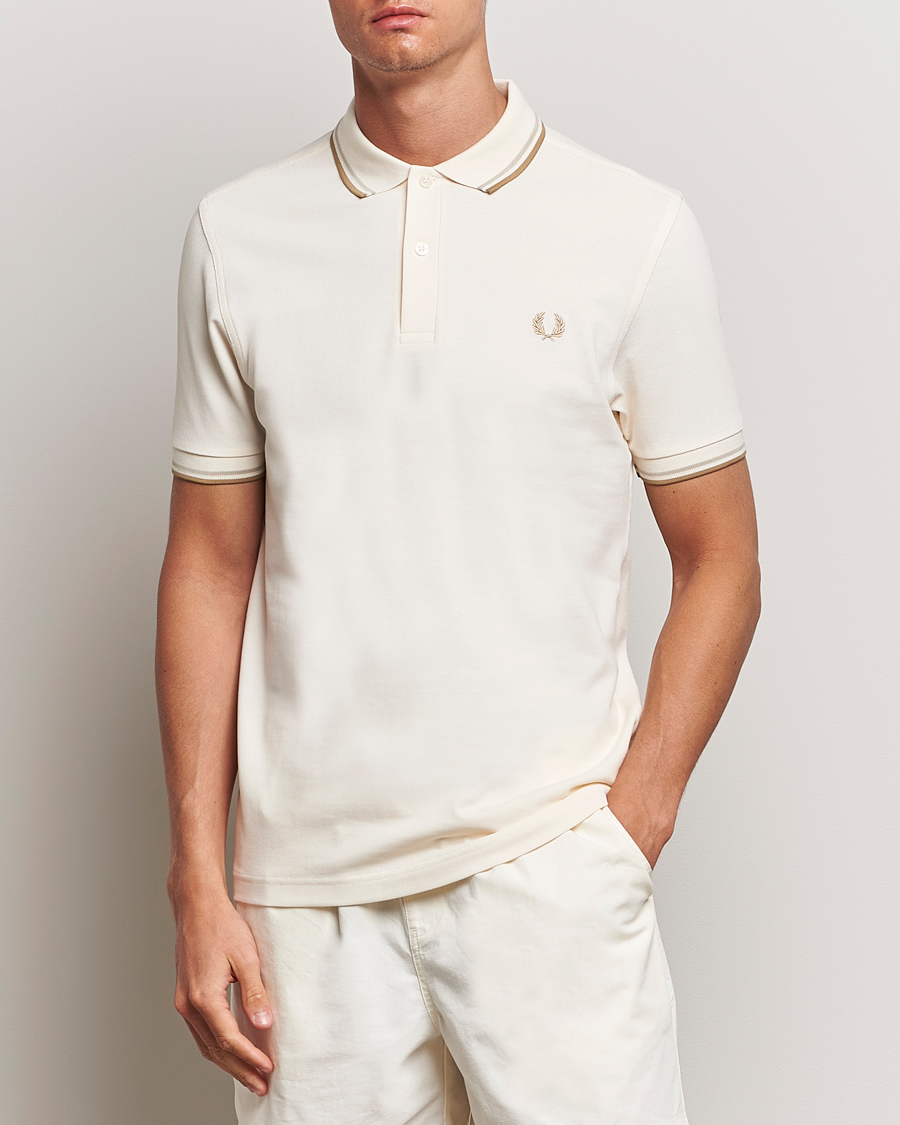 Homme |  | Fred Perry | Twin Tipped Polo Shirt Ecru