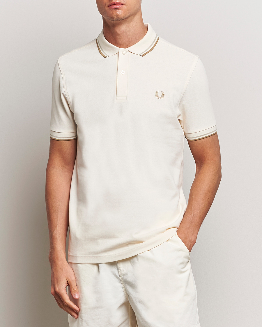 Homme | Polos | Fred Perry | Twin Tipped Polo Shirt Ecru