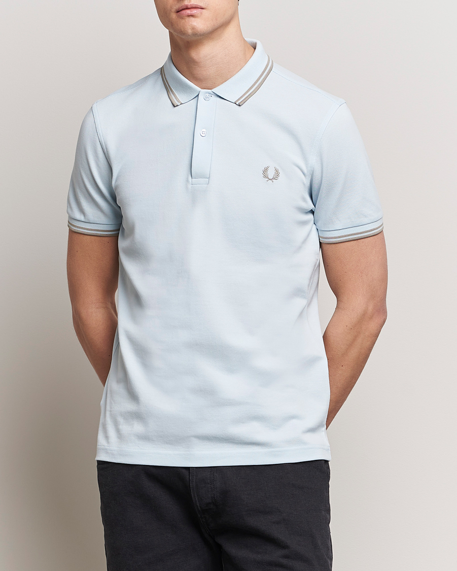 Homme | Polos À Manches Courtes | Fred Perry | Twin Tipped Polo Shirt Light Ice