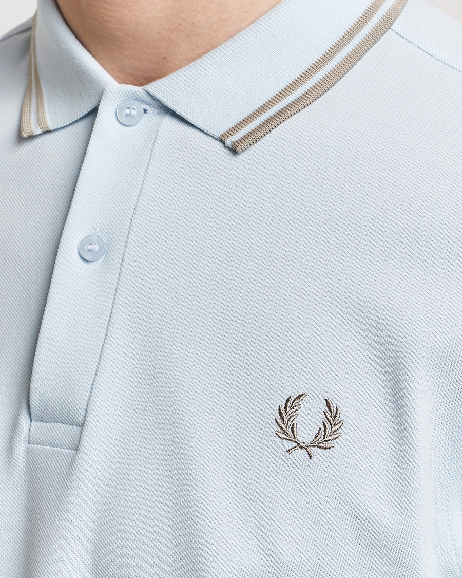 Homme | Polos | Fred Perry | Twin Tipped Polo Shirt Light Ice