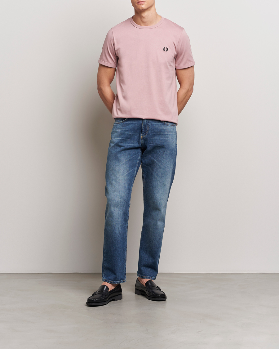 Homme | T-shirts | Fred Perry | Ringer T-Shirt Dusty Rose Pink