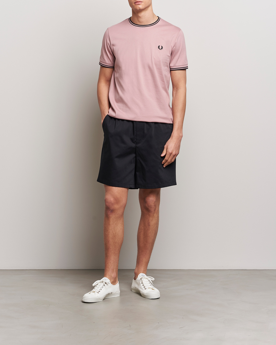 Homme | T-shirts | Fred Perry | Twin Tipped T-Shirt Dusty Rose Pink