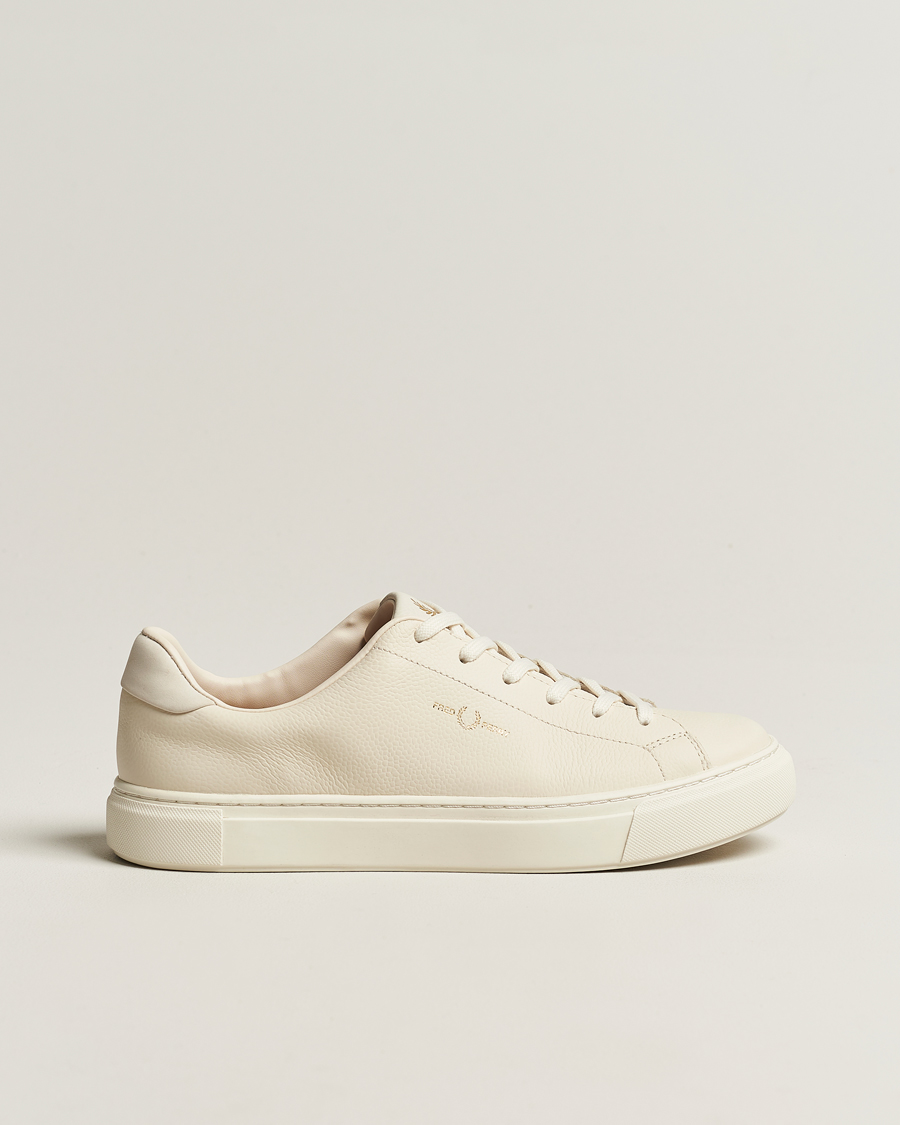 Homme | Fred Perry B71 Grained Leather Sneaker Ecru | Fred Perry | B71 Grained Leather Sneaker Ecru