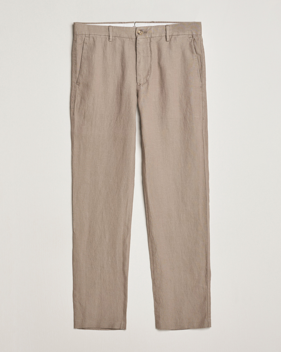 Homme | Pantalons | NN07 | Theo Linen Trousers Greige