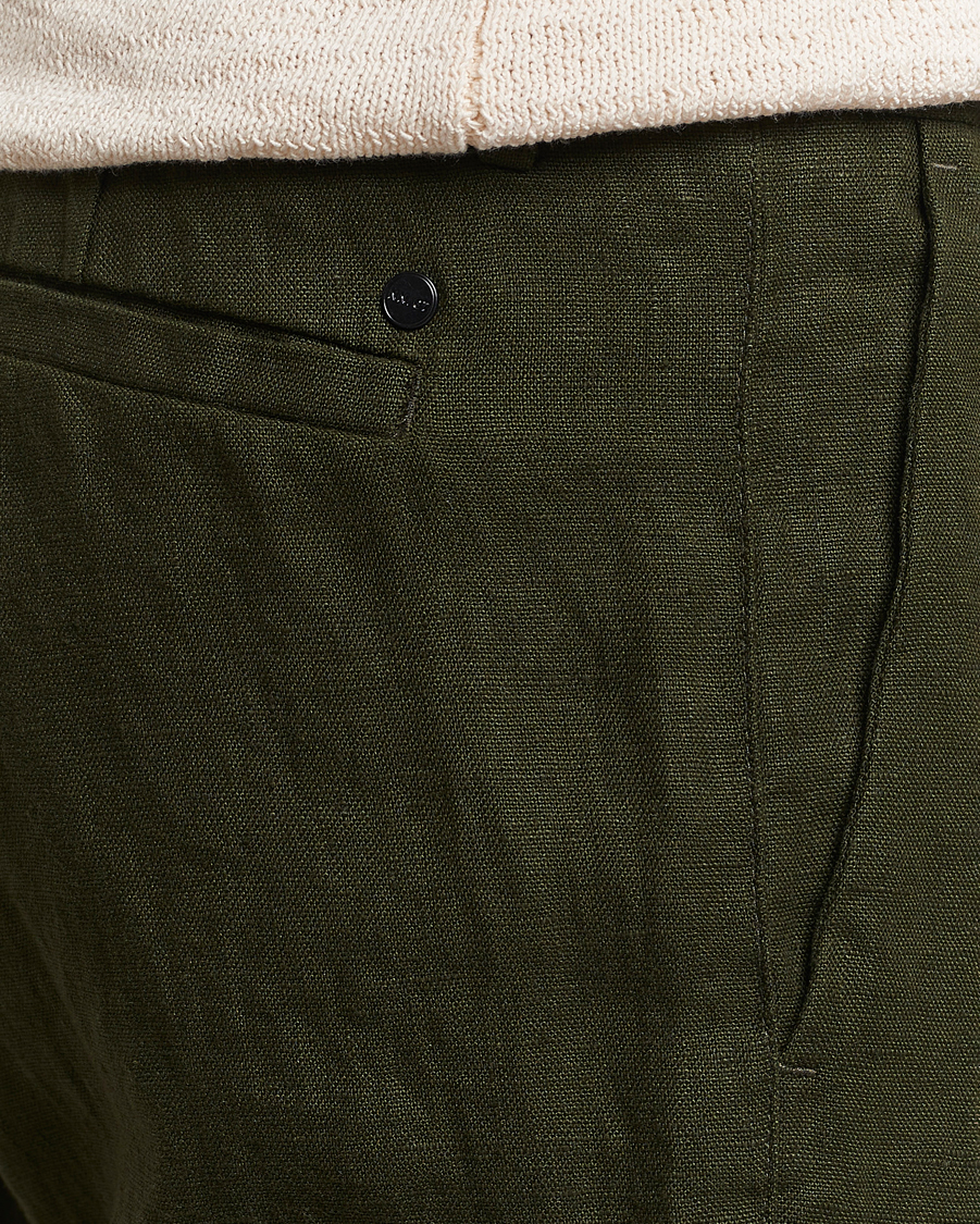 Homme | Pantalons | NN07 | Theo Linen Trousers Rosin Green