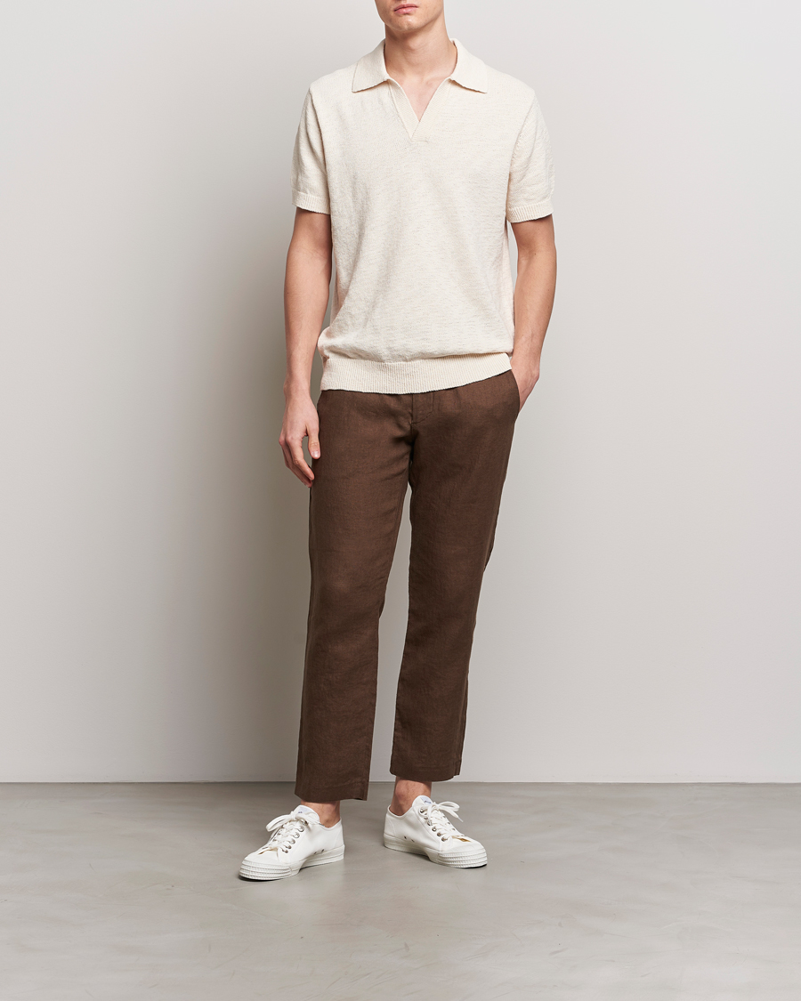 Homme | Pantalons | NN07 | Theo Linen Trousers Cocoa Brown