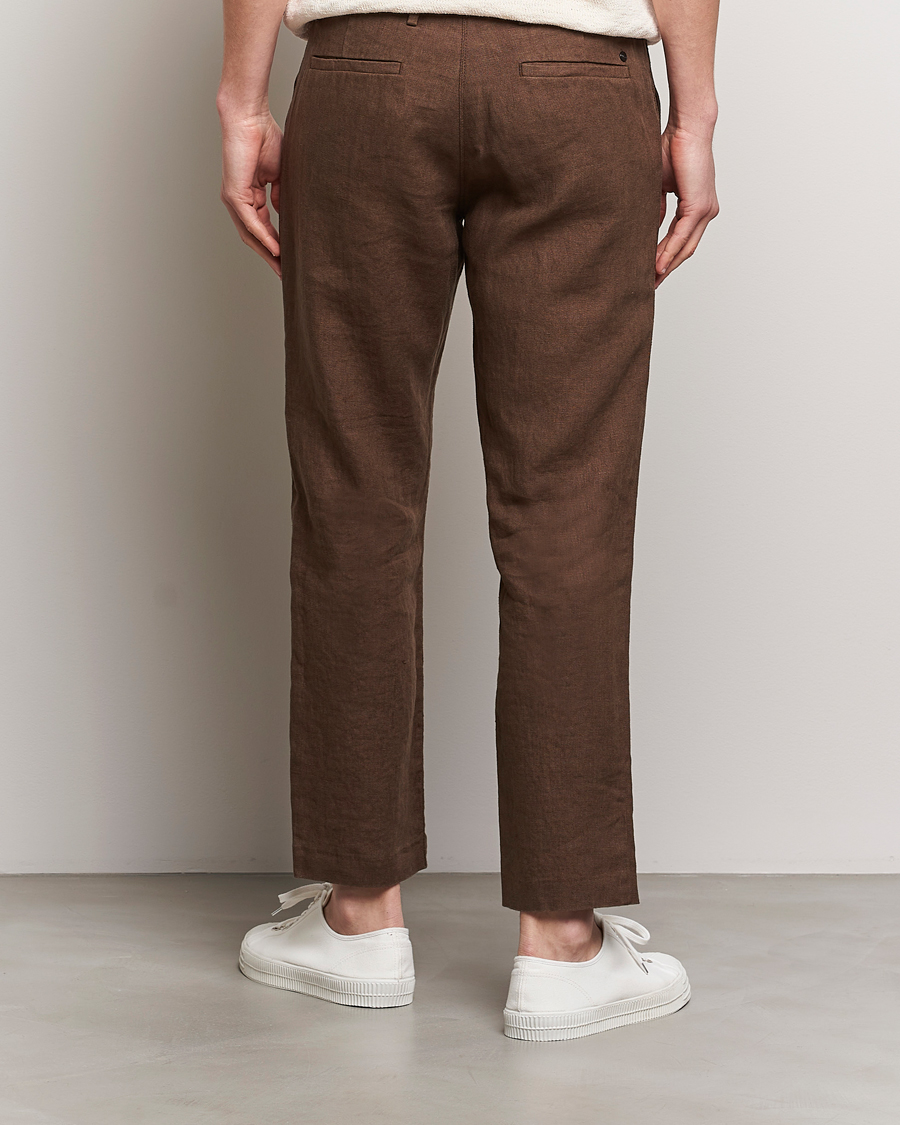 Homme | Pantalons | NN07 | Theo Linen Trousers Cocoa Brown