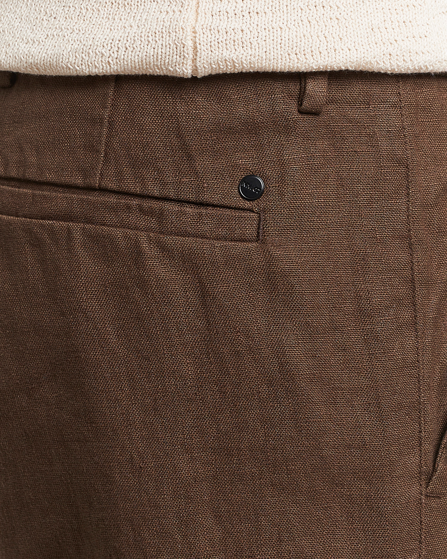 Homme | Pantalons | NN07 | Theo Linen Trousers Cocoa Brown